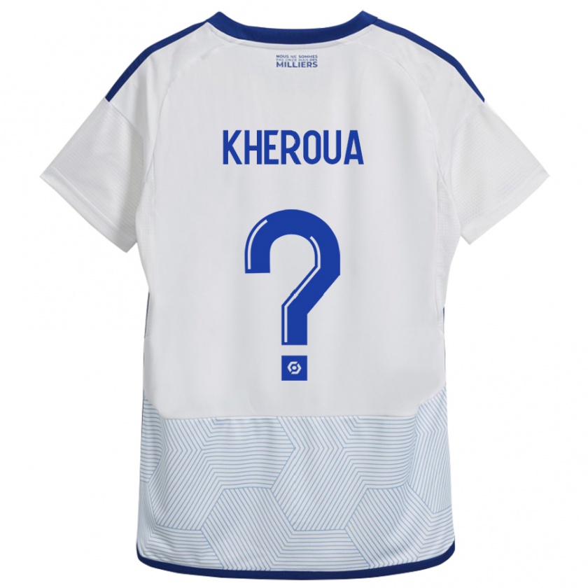 Kandiny Niño Camiseta Nail Kheroua #0 Blanco 2ª Equipación 2023/24 La Camisa Chile