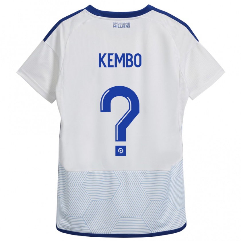 Kandiny Niño Camiseta Driss Kembo #0 Blanco 2ª Equipación 2023/24 La Camisa Chile