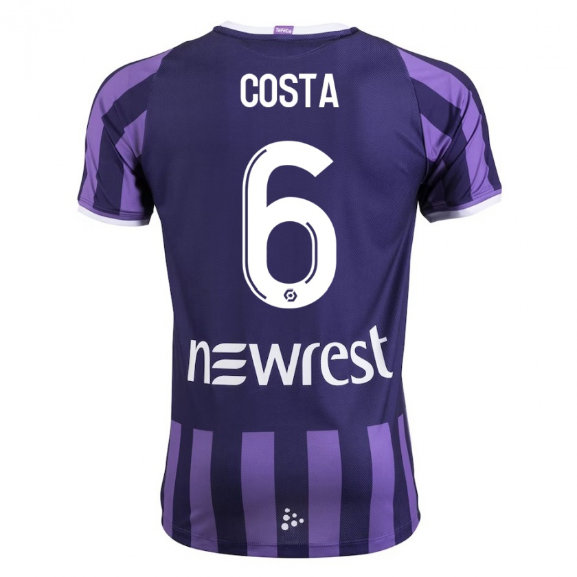 Kandiny Niño Camiseta Logan Costa #6 Morado 2ª Equipación 2023/24 La Camisa Chile