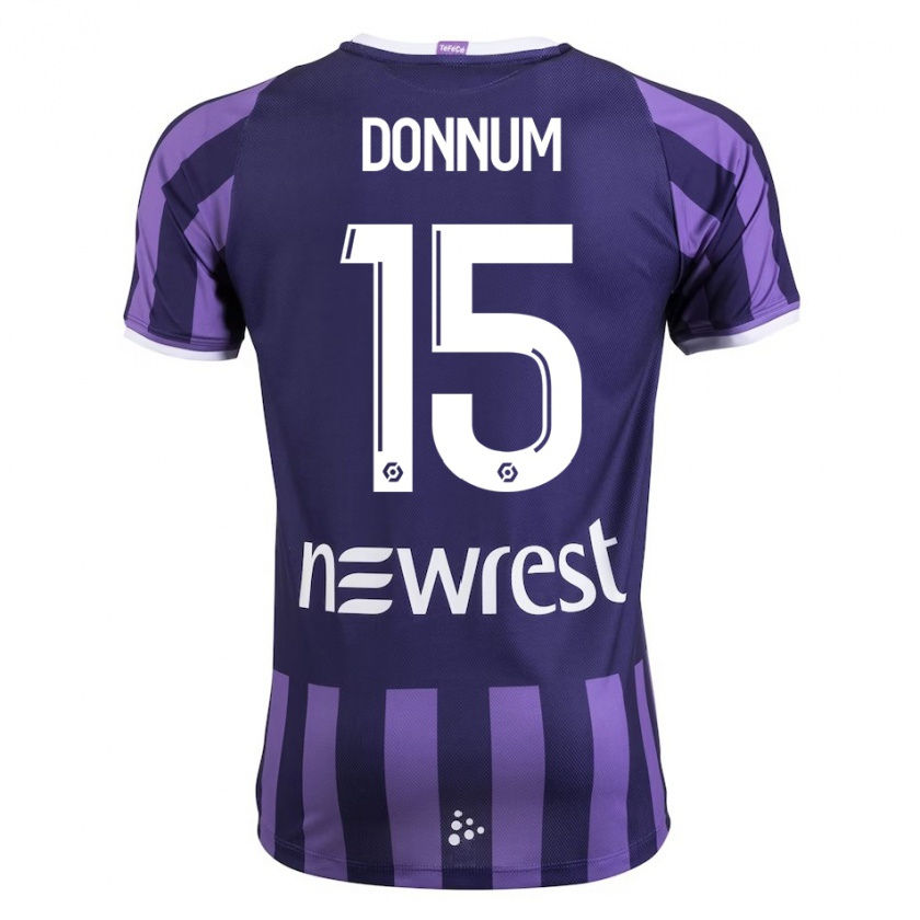 Kandiny Niño Camiseta Aron Dønnum #15 Morado 2ª Equipación 2023/24 La Camisa Chile