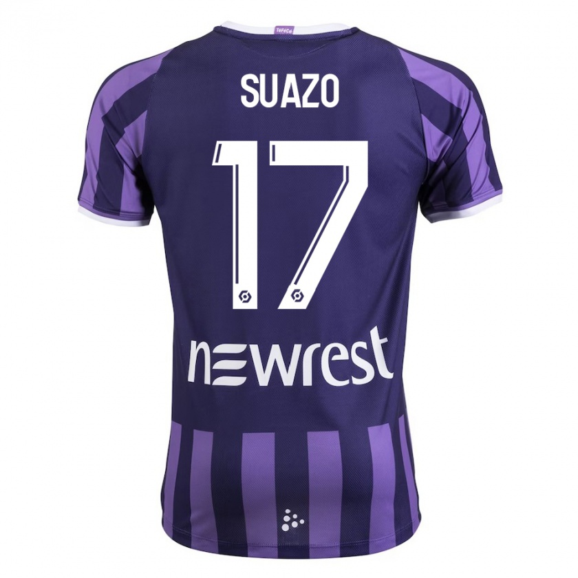 Kandiny Niño Camiseta Gabriel Suazo #17 Morado 2ª Equipación 2023/24 La Camisa Chile