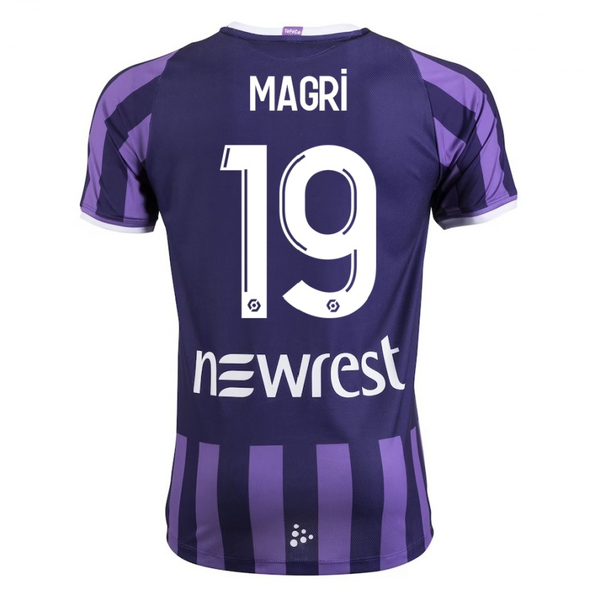 Kandiny Niño Camiseta Frank Magri #19 Morado 2ª Equipación 2023/24 La Camisa Chile