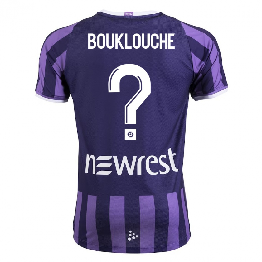 Kandiny Niño Camiseta Kelyan Bouklouche #0 Morado 2ª Equipación 2023/24 La Camisa Chile