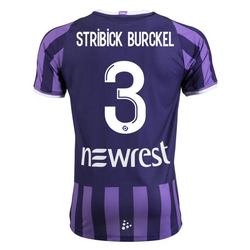 Kandiny Niño Camiseta Laetitia Stribick-Burckel #3 Morado 2ª Equipación 2023/24 La Camisa Chile