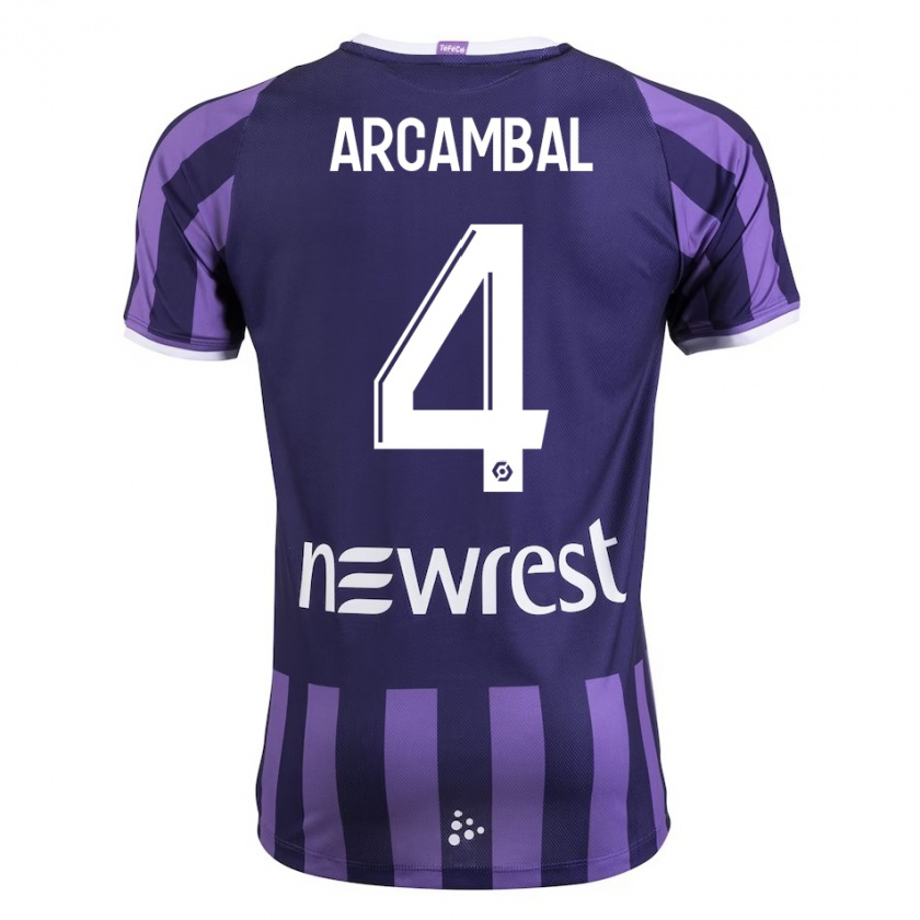 Kandiny Niño Camiseta Anais Arcambal #4 Morado 2ª Equipación 2023/24 La Camisa Chile