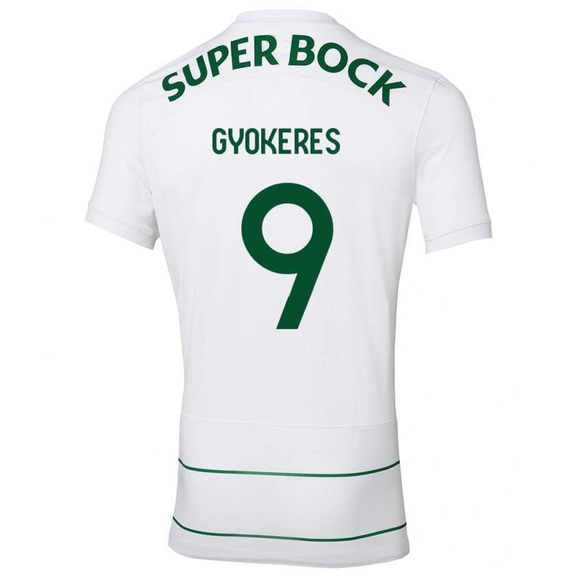 Kandiny Niño Camiseta Viktor Gyökeres #9 Blanco 2ª Equipación 2023/24 La Camisa Chile