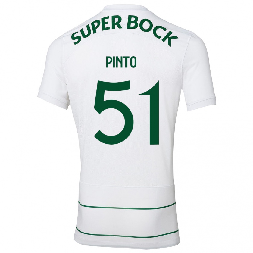 Kandiny Niño Camiseta Diogo Pinto #51 Blanco 2ª Equipación 2023/24 La Camisa Chile