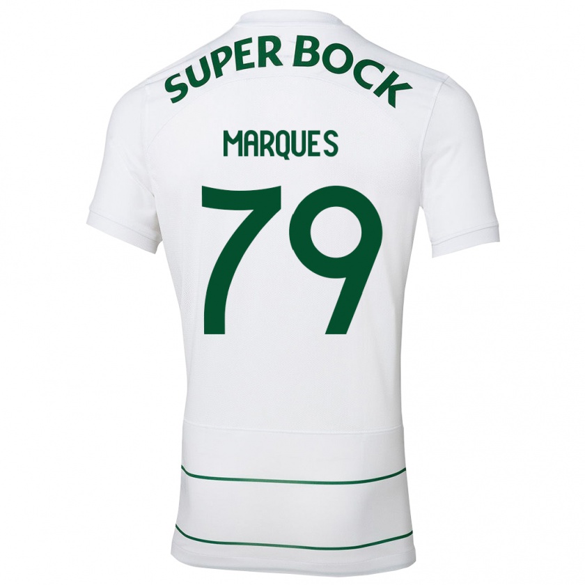 Kandiny Niño Camiseta Rodrigo Marquês #79 Blanco 2ª Equipación 2023/24 La Camisa Chile