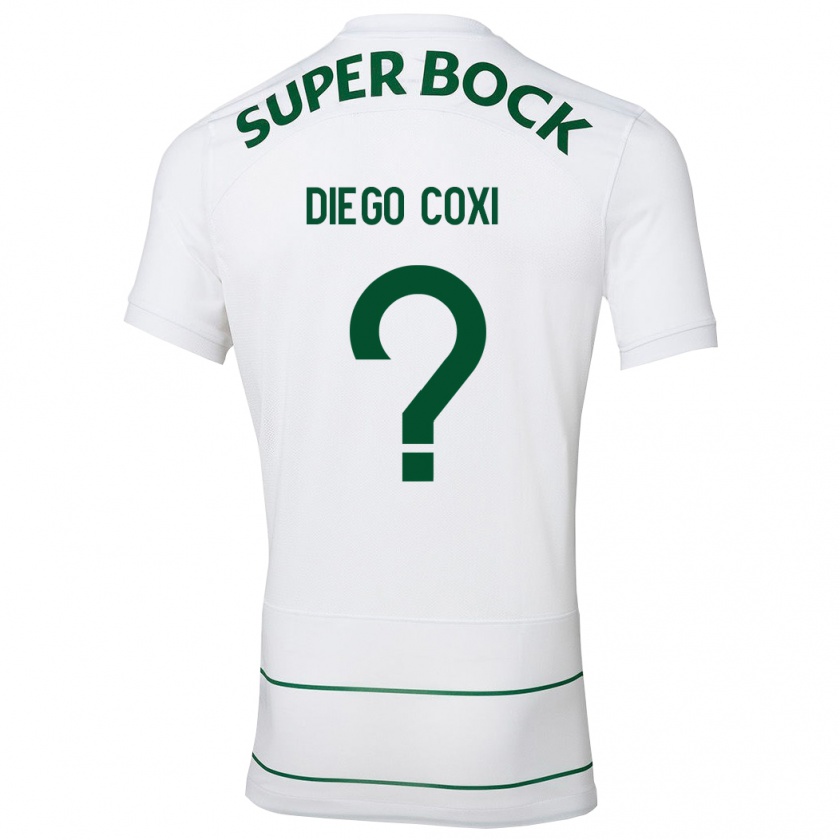 Kandiny Niño Camiseta Diego Coxi #0 Blanco 2ª Equipación 2023/24 La Camisa Chile