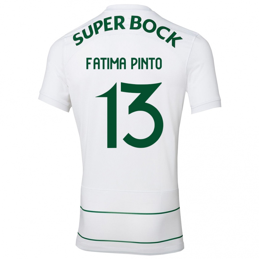 Kandiny Niño Camiseta Fátima Alexandra Figueira Pinto #13 Blanco 2ª Equipación 2023/24 La Camisa Chile