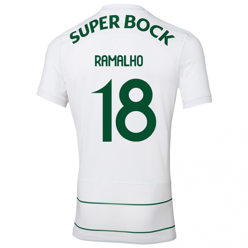 Kandiny Niño Camiseta Inês Filipa Ramalho Gonçalves #18 Blanco 2ª Equipación 2023/24 La Camisa Chile