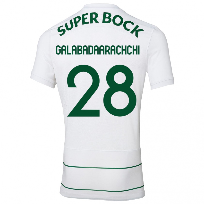 Kandiny Niño Camiseta Jacinta Galabadaarachchi #28 Blanco 2ª Equipación 2023/24 La Camisa Chile