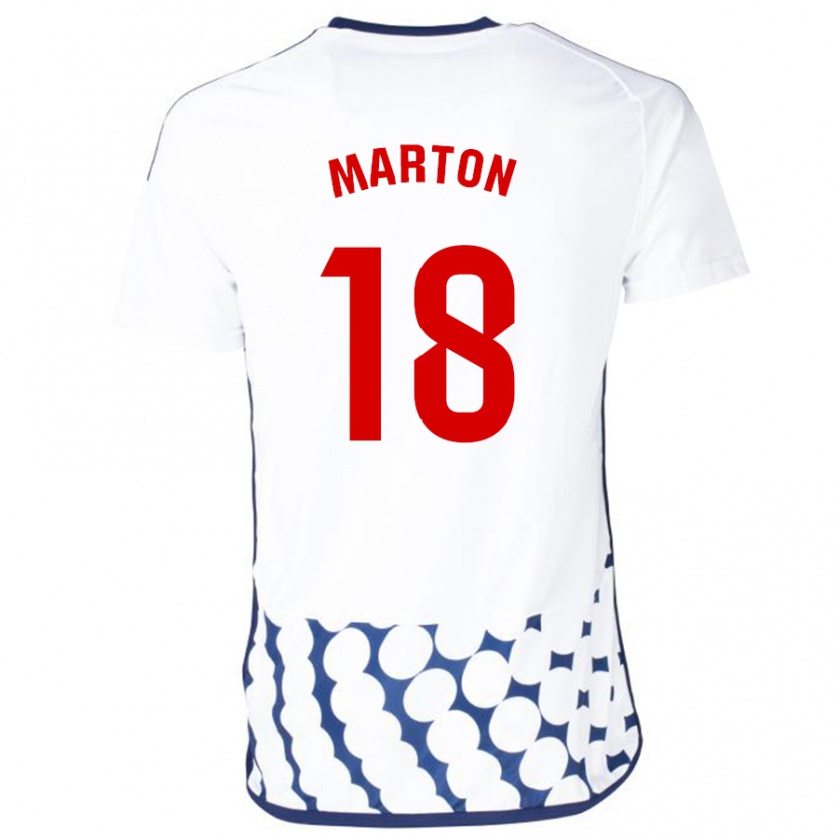 Kandiny Niño Camiseta Javier Martón #18 Blanco 2ª Equipación 2023/24 La Camisa Chile