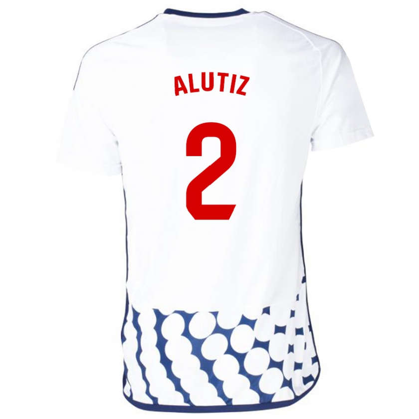 Kandiny Niño Camiseta Hodei Alutiz #2 Blanco 2ª Equipación 2023/24 La Camisa Chile