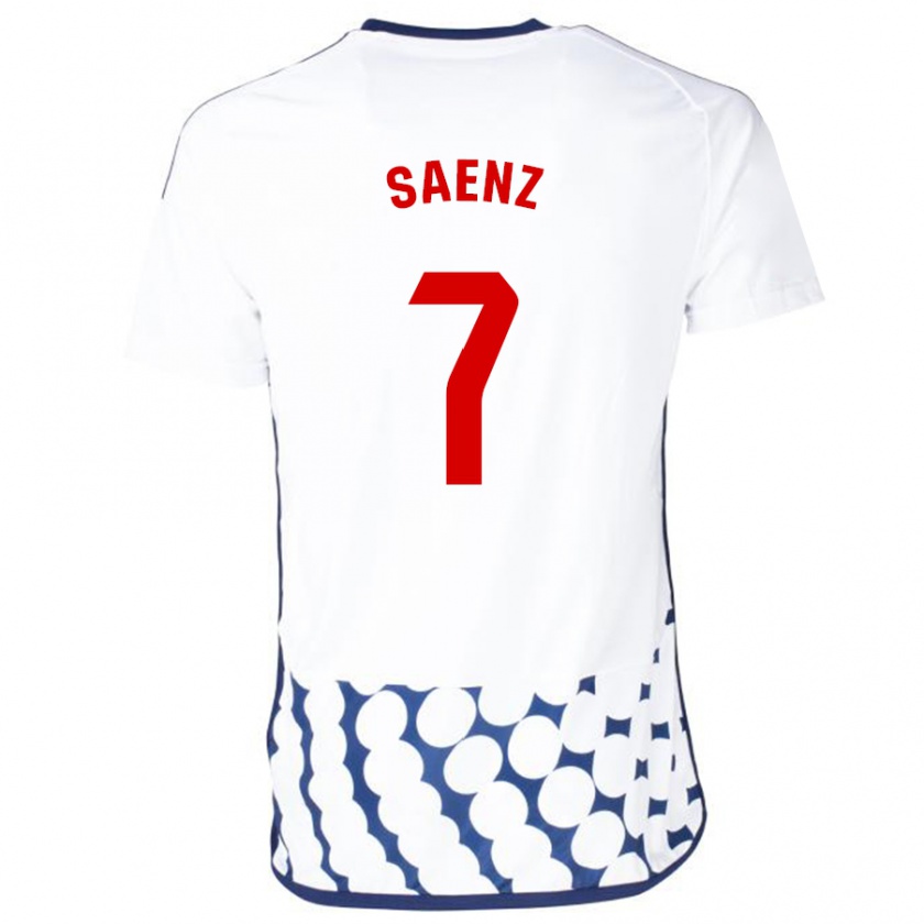 Kandiny Niño Camiseta Raúl Sáenz #7 Blanco 2ª Equipación 2023/24 La Camisa Chile