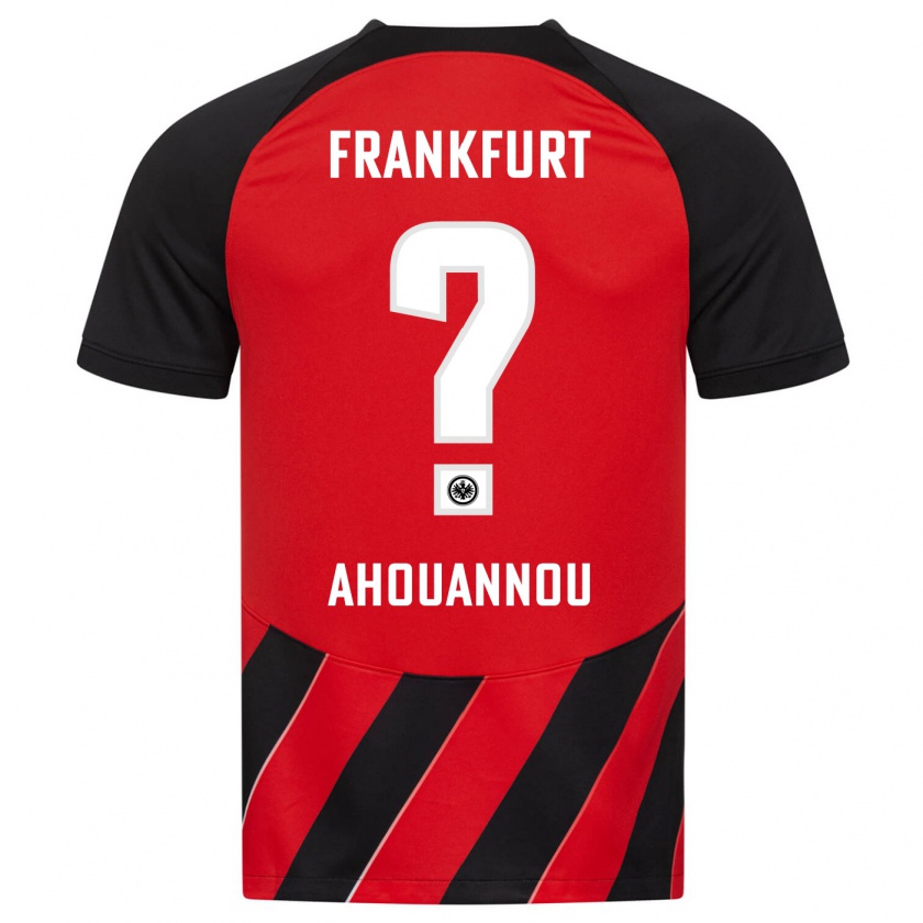 Kandiny Hombre Camiseta Yannis Ahouannou #0 Negro Rojo 1ª Equipación 2023/24 La Camisa Chile