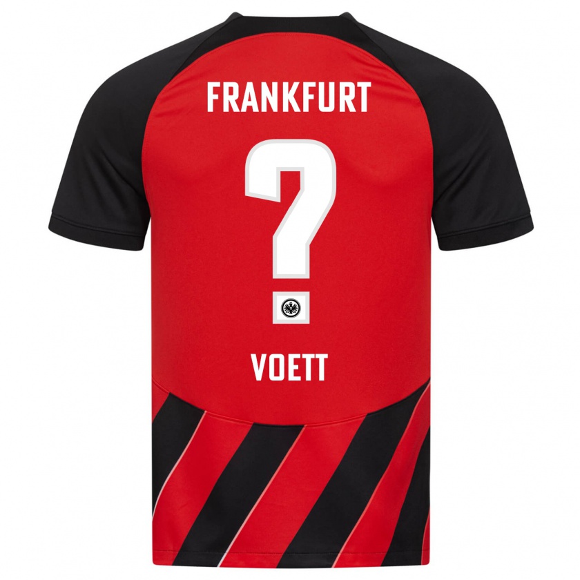 Kandiny Hombre Camiseta Johannes Voett #0 Negro Rojo 1ª Equipación 2023/24 La Camisa Chile