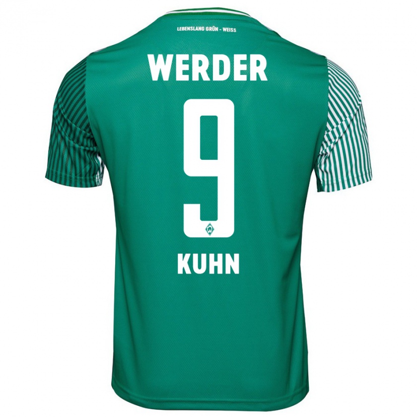 Kandiny Hombre Camiseta Philipp Kühn #9 Verde 1ª Equipación 2023/24 La Camisa Chile