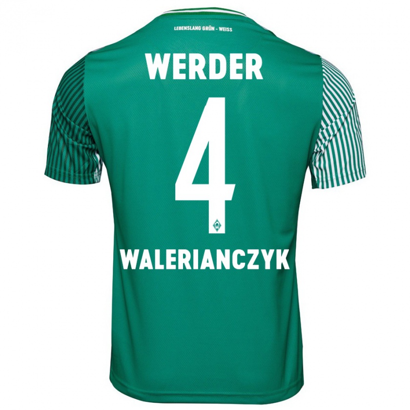 Kandiny Hombre Camiseta Dennis Walerianczyk #4 Verde 1ª Equipación 2023/24 La Camisa Chile