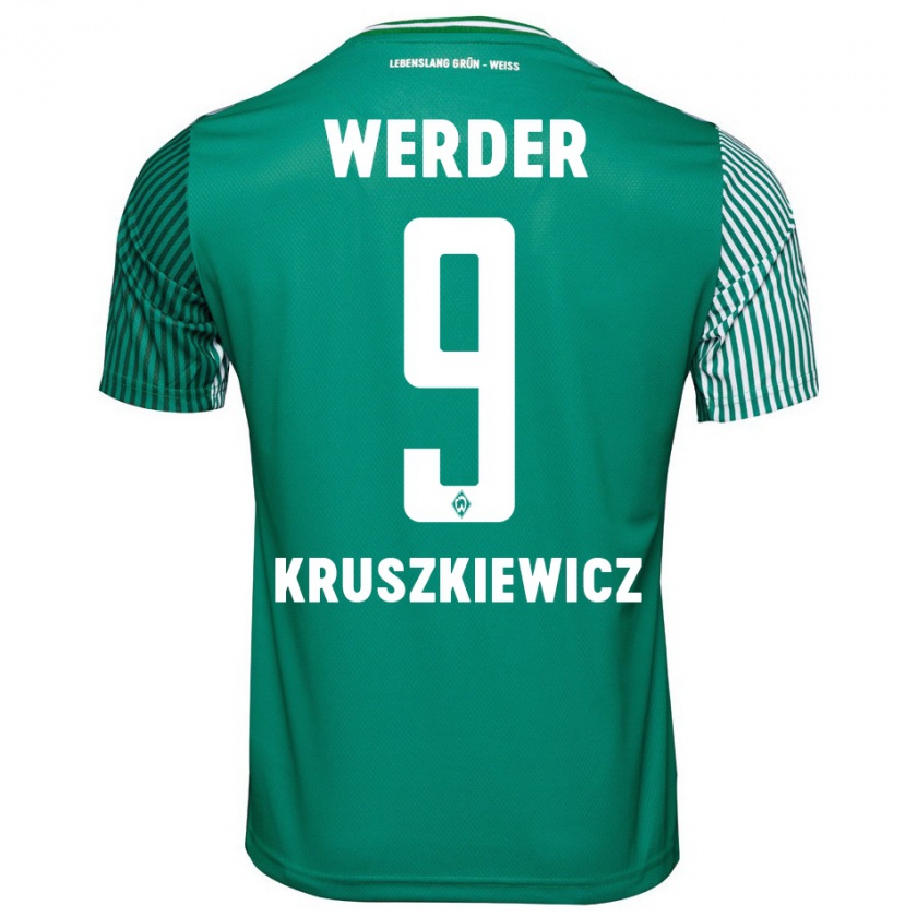 Kandiny Hombre Camiseta Jakub Kruszkiewicz #9 Verde 1ª Equipación 2023/24 La Camisa Chile