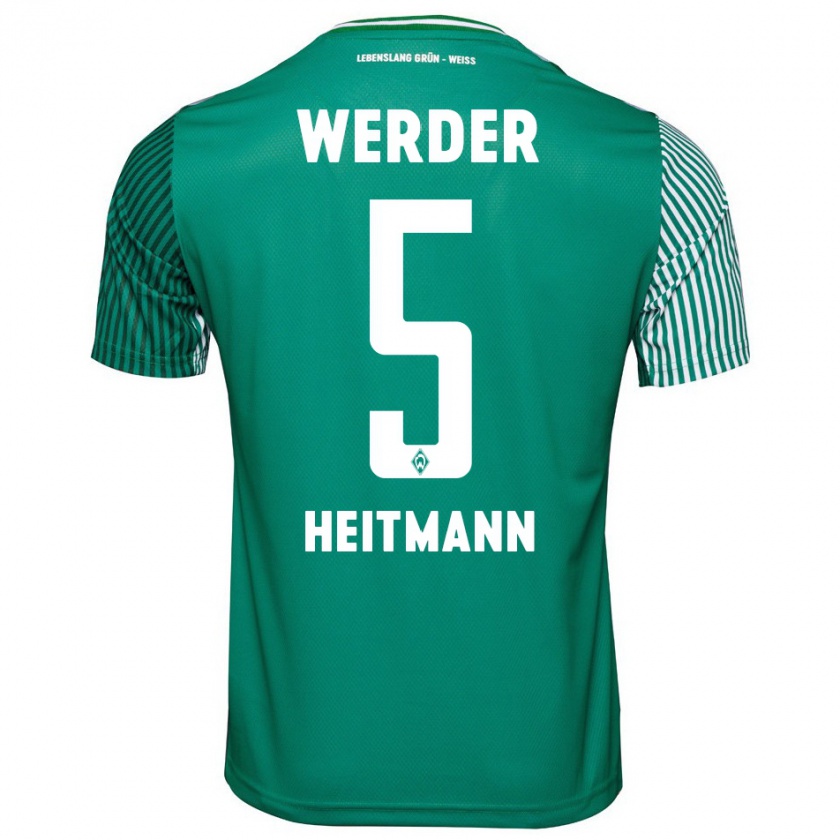 Kandiny Hombre Camiseta Mats Heitmann #5 Verde 1ª Equipación 2023/24 La Camisa Chile