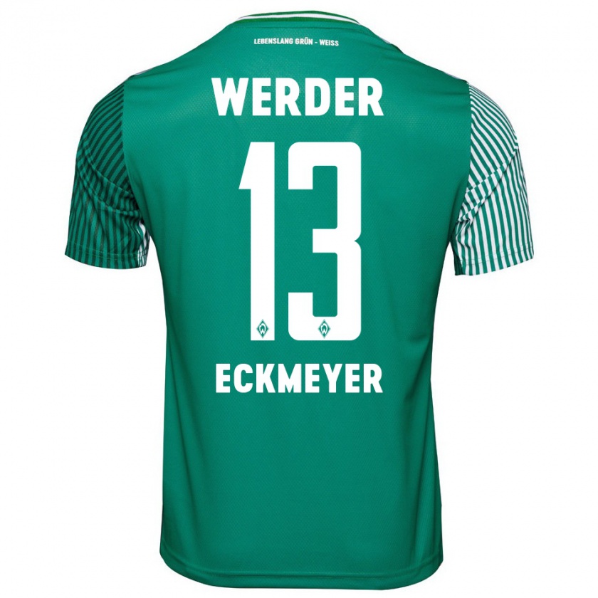 Kandiny Hombre Camiseta Tjark Eckmeyer #13 Verde 1ª Equipación 2023/24 La Camisa Chile