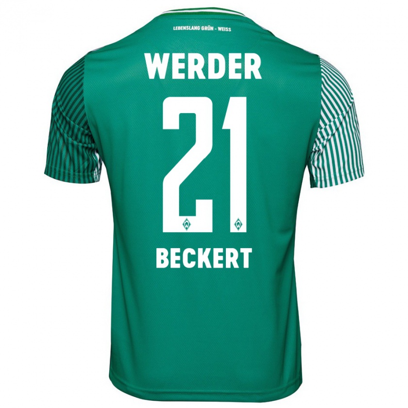 Kandiny Hombre Camiseta Jonathan Beckert #21 Verde 1ª Equipación 2023/24 La Camisa Chile