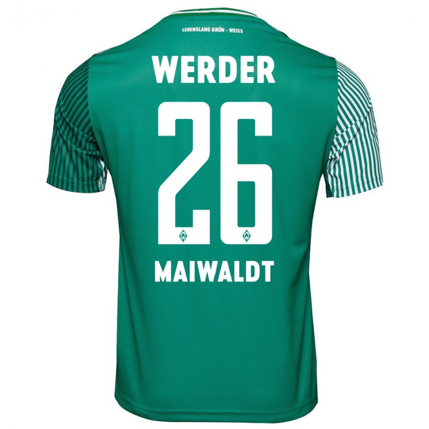 Kandiny Hombre Camiseta Julius Maiwaldt #26 Verde 1ª Equipación 2023/24 La Camisa Chile