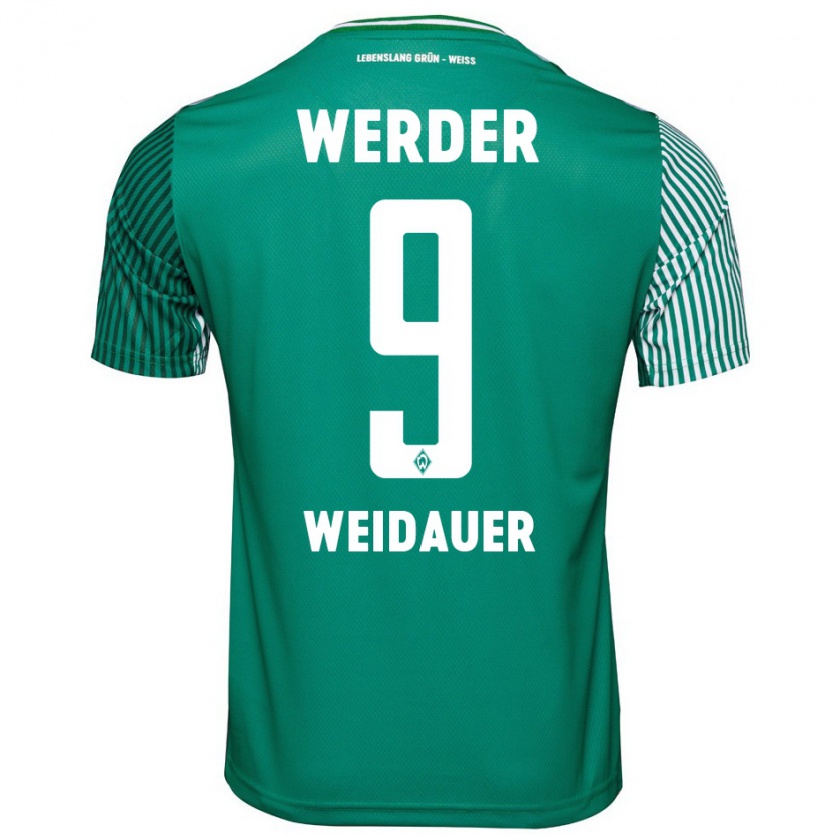 Kandiny Hombre Camiseta Sophie Weidauer #9 Verde 1ª Equipación 2023/24 La Camisa Chile