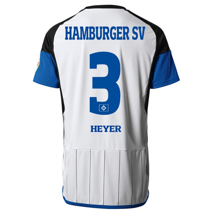 Kandiny Hombre Camiseta Moritz Heyer #3 Blanco 1ª Equipación 2023/24 La Camisa Chile