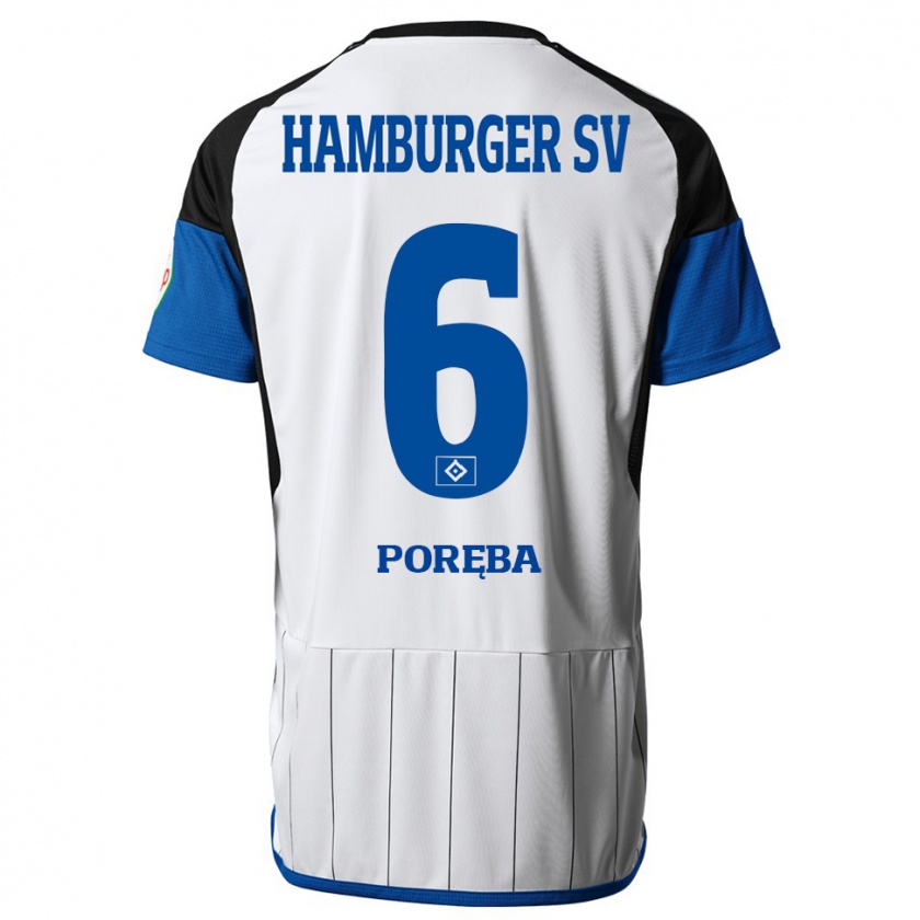 Kandiny Hombre Camiseta Lukasz Poreba #6 Blanco 1ª Equipación 2023/24 La Camisa Chile