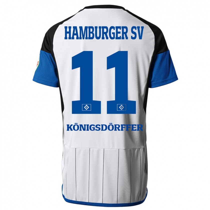 Kandiny Hombre Camiseta Ransford Königsdörffer #11 Blanco 1ª Equipación 2023/24 La Camisa Chile