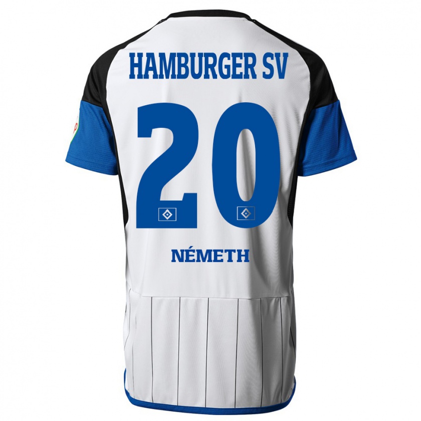 Kandiny Hombre Camiseta András Németh #20 Blanco 1ª Equipación 2023/24 La Camisa Chile