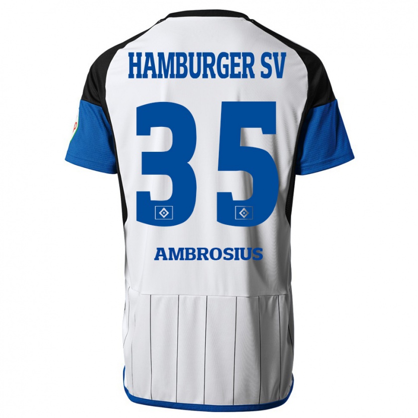 Kandiny Hombre Camiseta Stephan Ambrosius #35 Blanco 1ª Equipación 2023/24 La Camisa Chile