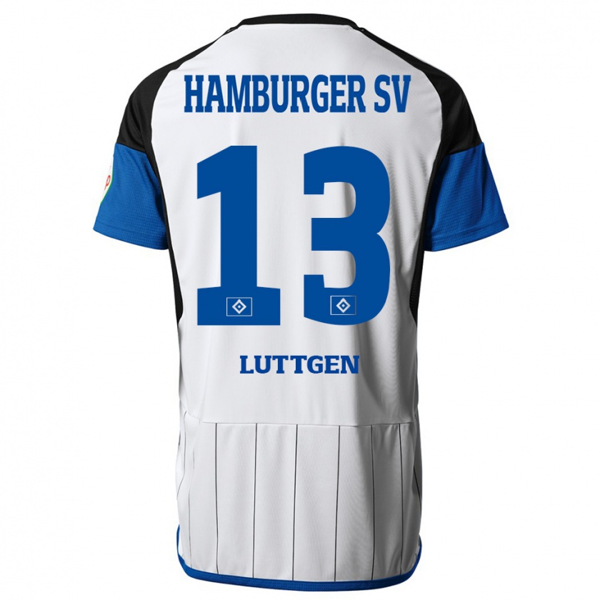 Kandiny Hombre Camiseta Lasse Lüttgen #13 Blanco 1ª Equipación 2023/24 La Camisa Chile