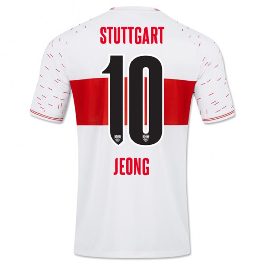 Kandiny Hombre Camiseta Woo-Yeong Jeong #10 Blanco 1ª Equipación 2023/24 La Camisa Chile