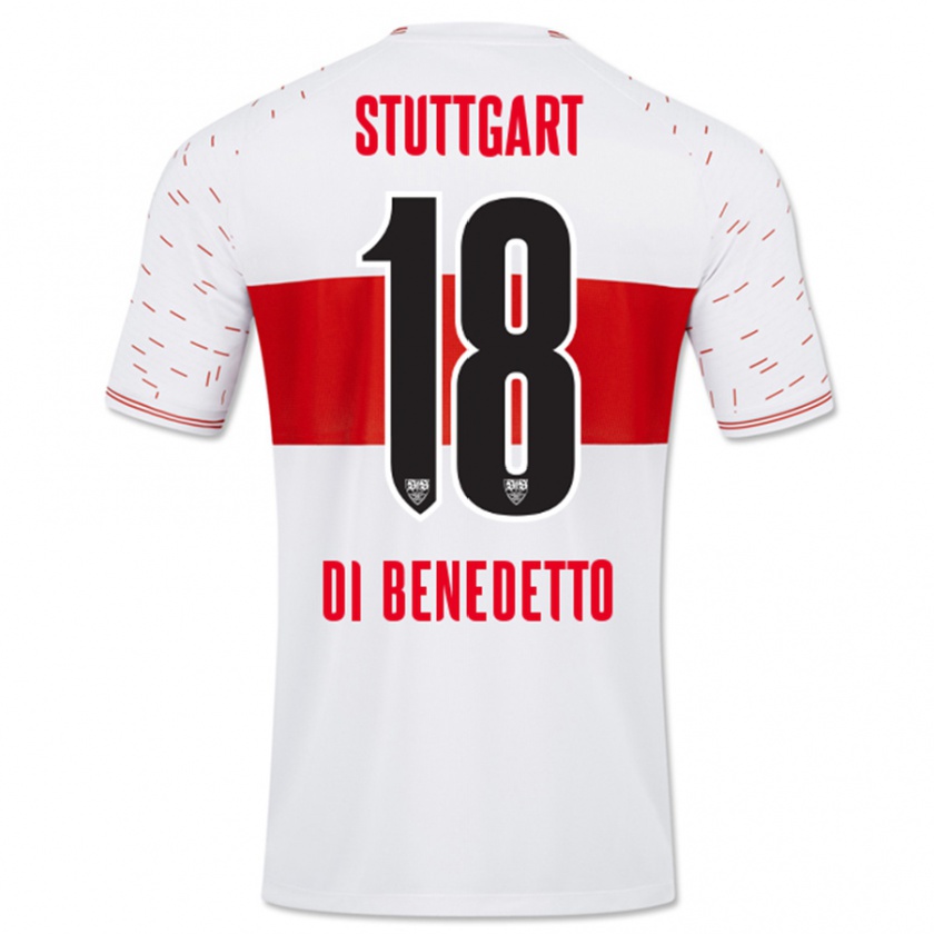 Kandiny Hombre Camiseta Samuele Di Benedetto #18 Blanco 1ª Equipación 2023/24 La Camisa Chile