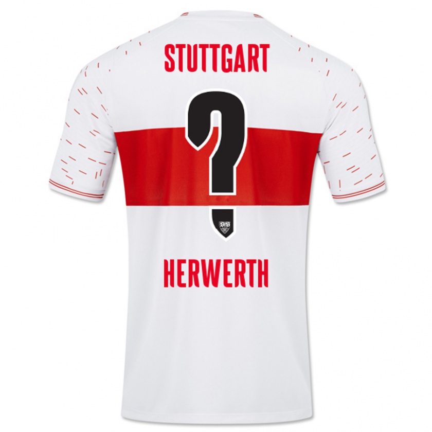 Kandiny Hombre Camiseta Maximilian Herwerth #0 Blanco 1ª Equipación 2023/24 La Camisa Chile