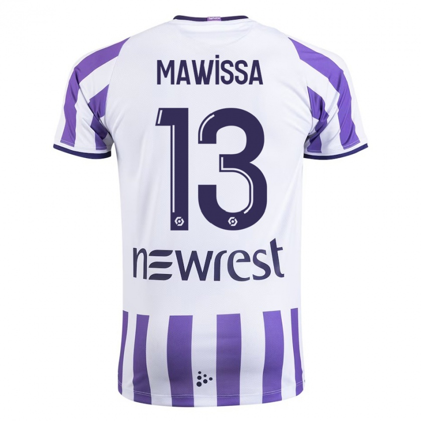 Kandiny Hombre Camiseta Christian Mawissa Elebi #13 Blanco 1ª Equipación 2023/24 La Camisa Chile