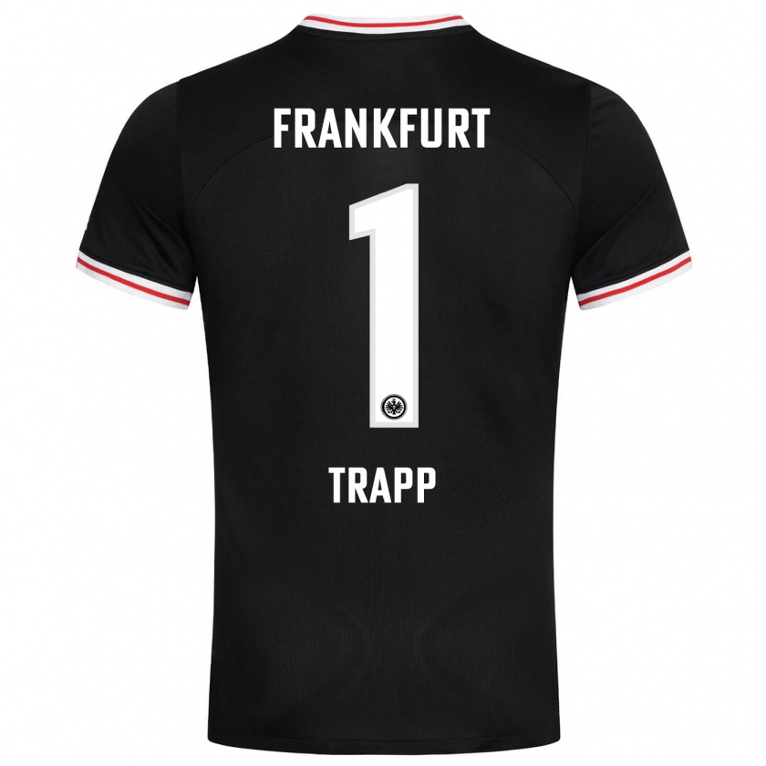 Kandiny Hombre Camiseta Kevin Trapp #1 Negro 2ª Equipación 2023/24 La Camisa Chile