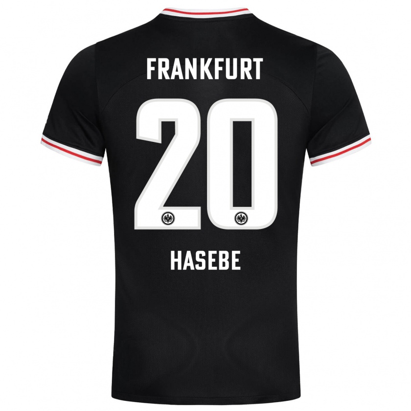 Kandiny Hombre Camiseta Makoto Hasebe #20 Negro 2ª Equipación 2023/24 La Camisa Chile