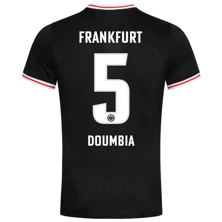 Kandiny Hombre Camiseta Fousseny Doumbia #5 Negro 2ª Equipación 2023/24 La Camisa Chile