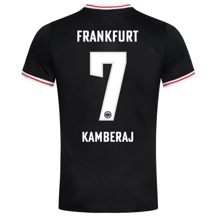 Kandiny Hombre Camiseta Donart Kamberaj #7 Negro 2ª Equipación 2023/24 La Camisa Chile