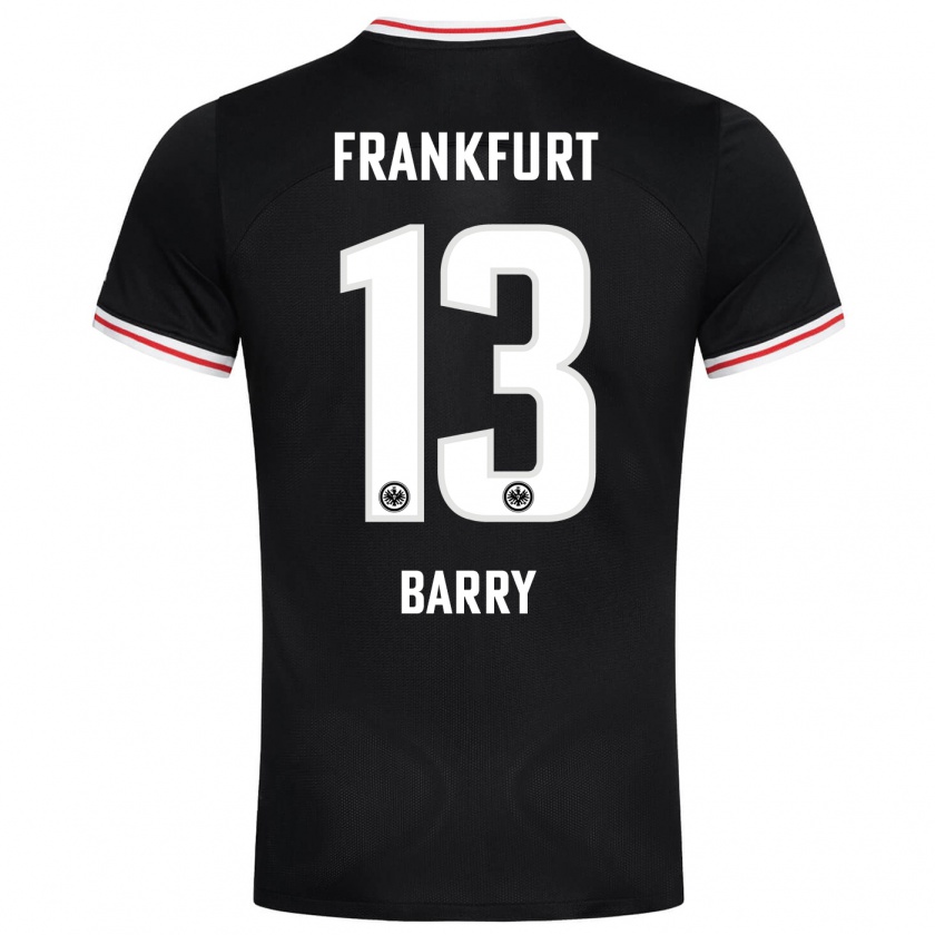 Kandiny Hombre Camiseta Jasha Barry #13 Negro 2ª Equipación 2023/24 La Camisa Chile