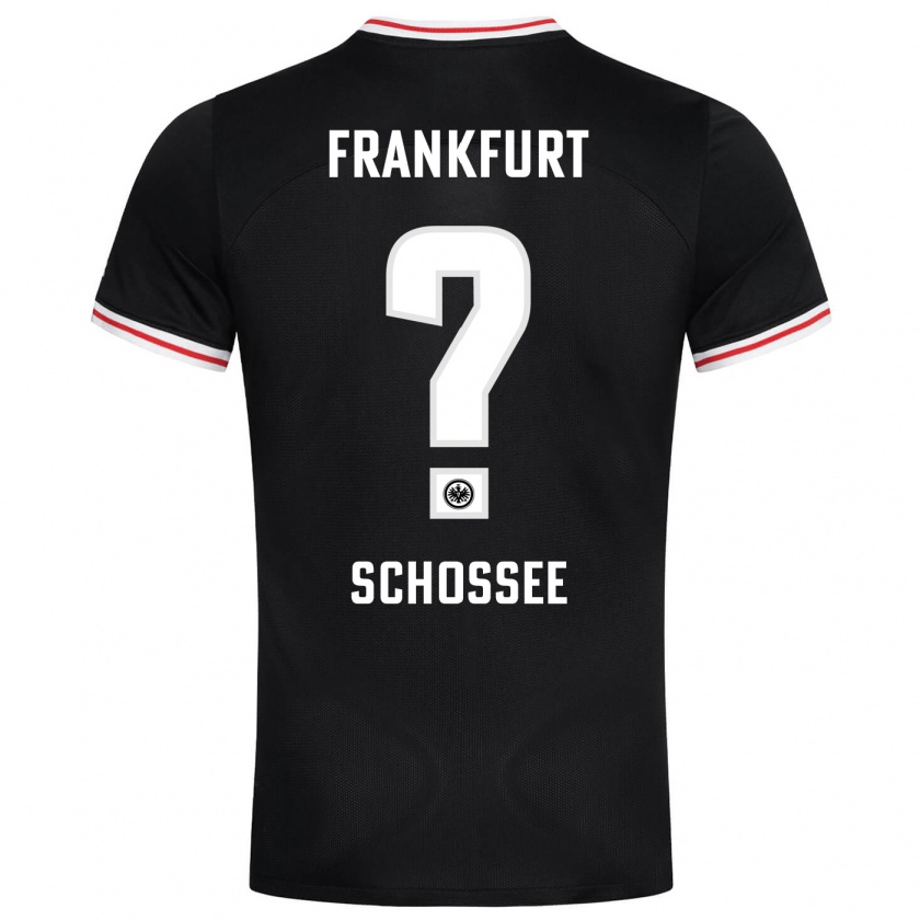 Kandiny Hombre Camiseta Maurice Schossee #0 Negro 2ª Equipación 2023/24 La Camisa Chile