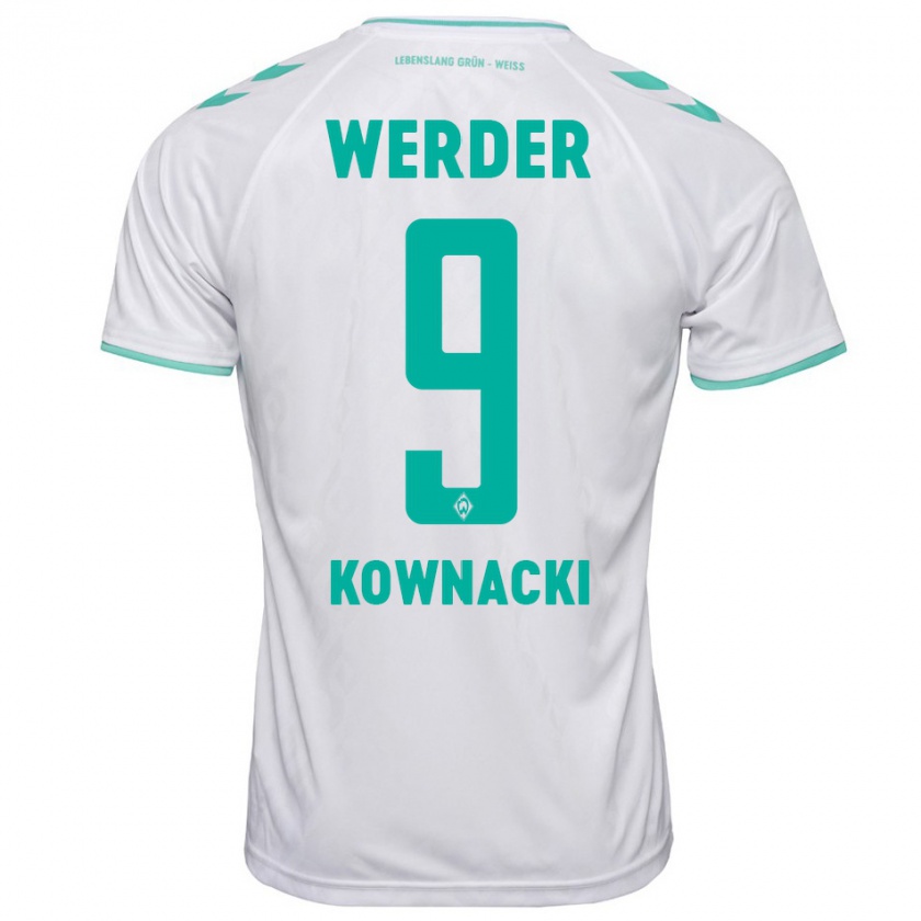 Kandiny Hombre Camiseta Dawid Kownacki #9 Blanco 2ª Equipación 2023/24 La Camisa Chile