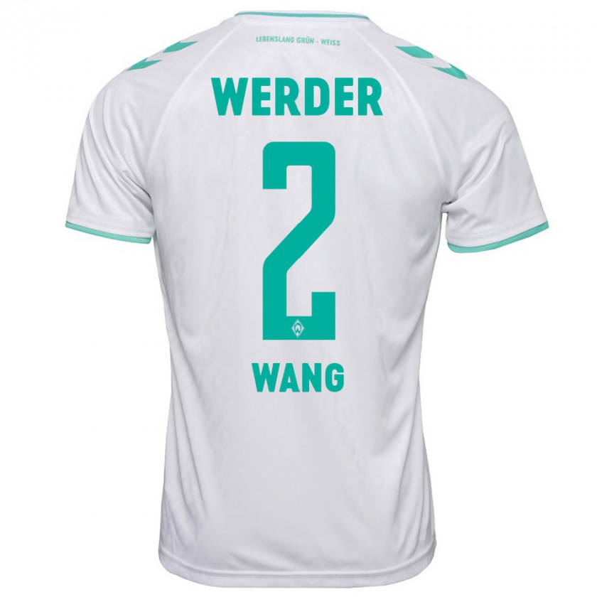 Kandiny Hombre Camiseta Bowen Wang #2 Blanco 2ª Equipación 2023/24 La Camisa Chile