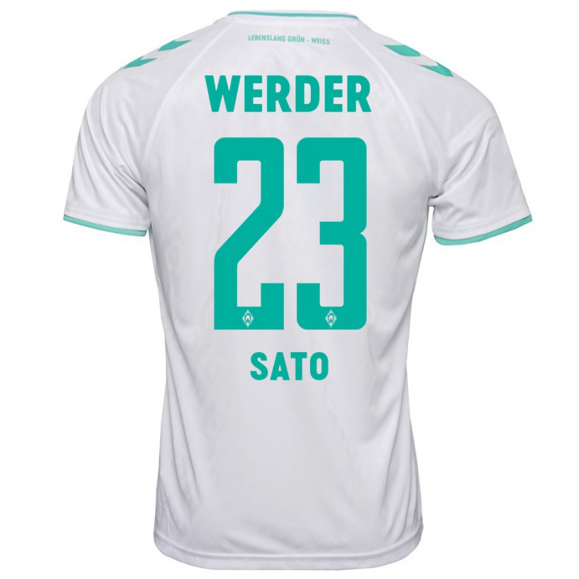 Kandiny Hombre Camiseta Kein Sato #23 Blanco 2ª Equipación 2023/24 La Camisa Chile