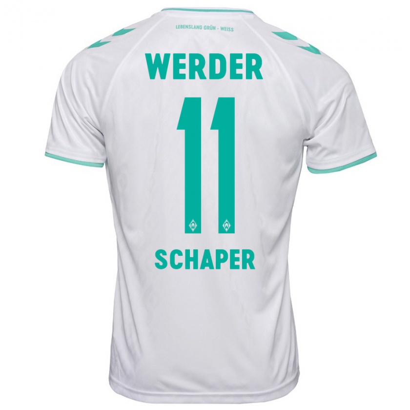 Kandiny Hombre Camiseta Wilken Schaper #11 Blanco 2ª Equipación 2023/24 La Camisa Chile