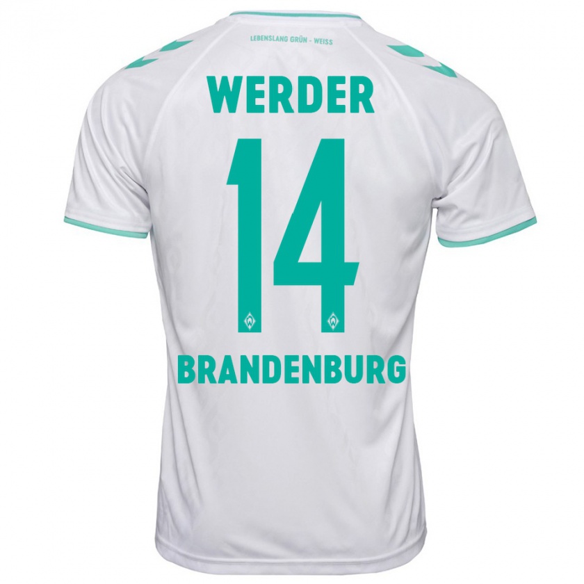 Kandiny Hombre Camiseta Michaela Brandenburg #14 Blanco 2ª Equipación 2023/24 La Camisa Chile